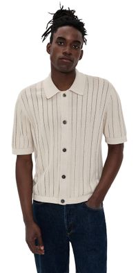 Corridor Ladder Knit Buttondown Natural L