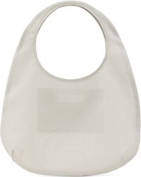 AMOMENTO Beige Sheer Tote