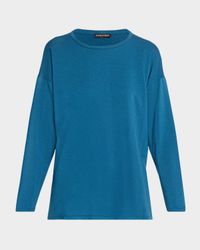 Crewneck Side-Slit Terry Top