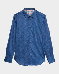 Men's Beekman Texture Print Button-Down Shirt