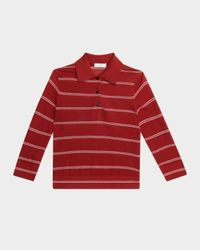 Striped Pique Cotton Polo