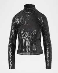 Lucy Sequined Turtleneck Top
