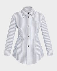 Structured Cotton Stripe Jacket