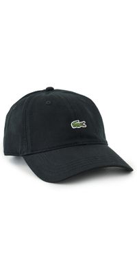 Lacoste Cotton Twill Front Logo Cap Black One Size