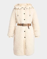 Blavet Teddy Hooded Long Down Jacket
