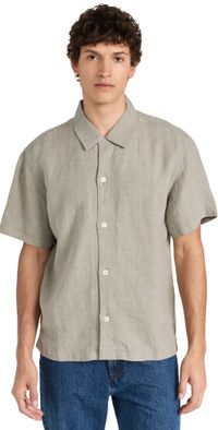 DL1961 Hugh Linen Shirt Dried Sage Linen XXL