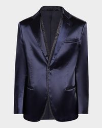 Men's Soho Rhinestone-Trim Tuxedo Jacket
