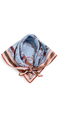 Acne Studios Vasco Teddy Silk Scarf Denim Blue One Size