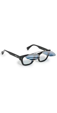 KENZO Double Lens Sunglasses & Blue Light Shiny Black/Blue One Size
