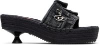 Diesel Black D-Ibiza 40 Pck Heeled Sandals