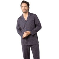 Pyjama long ouvert homme popeline eminence - Taille 3XL - Bleu