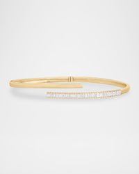 Criss Cross Baguette Diamond Bangle Bracelet