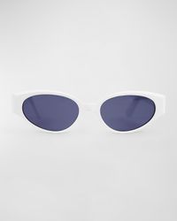Gabriel White Acetate Cat-Eye Sunglasses