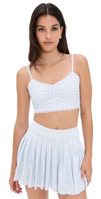 LoveShackFancy Lenna Bra Beachside Blue M