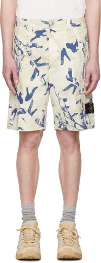 Stone Island Off-White Bermuda Comfort Cargo Shorts