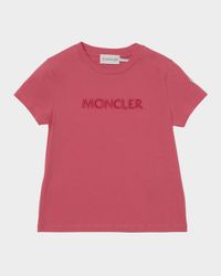Girl's Tonal Embroidered Logo Short-Sleeve T-Shirt, Size 8-10