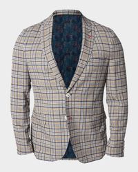 Men's Descartes Coted'Ivoire Plaid Unconstructed Blazer