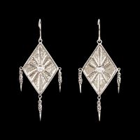Ba&sh - Boucles d'oreilles pendantes en argent - Taille Unique - Argent