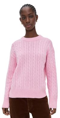 Alex Mill Cable Sweater Sheer Pink S