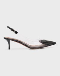Coeur Plexi Heart-Toe Slingback Pumps