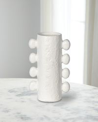 Sanya Metal Large Vase, White