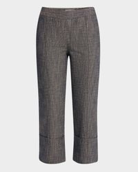 Toni Pintuck Straight-Leg Crop Pants