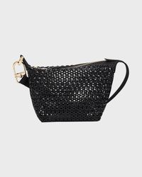 La Prima Rhinestone Silk Hobo Bag