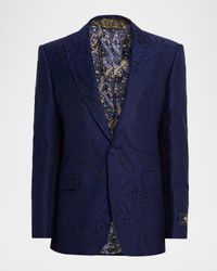 Men's Paisley Jacquard Single-Button Sport Coat