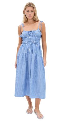En Saison Amelie Midi Dress Blue White M