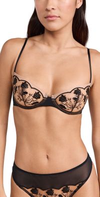 Skarlett Blue Skarlett Blue Enamoured Balconette Underwire Black Combo 34C