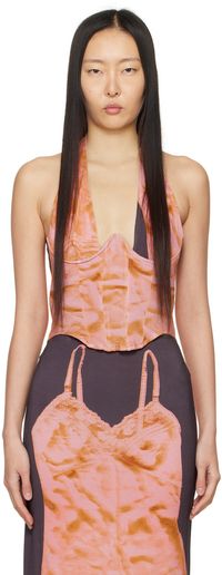 Miaou Corset Ari rose et orange