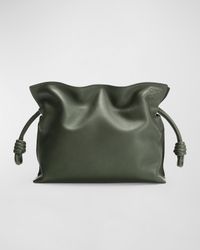 Flamenco Mini Clutch Bag in Napa Leather with Blind Embossed Anagram