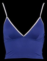 La Nouvelle - Bustier bretelles à motif vichy - Taille 4 - Bleu