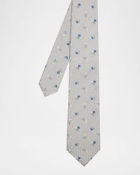 Men's Mini Floral Silk Tie