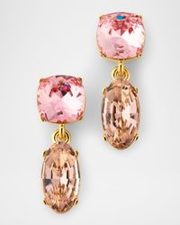 Crystal Two-Drop Earrings