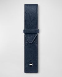 Men's Sartorial Saffiano Leather 1-Pen Pouch