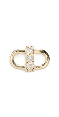 Zoe Chicco 14k Gold Diamond Open Link Single Stud Earring 14k Yellow Gold One Size