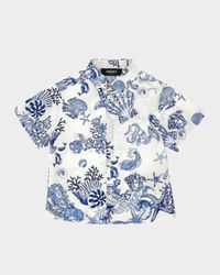 INFORMAL SHIRT UNDERWATER BAROCCO KIDS POPLIN