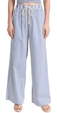 DONNI. Pop Pants Navy Stripe M
