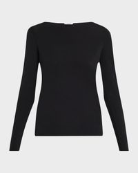 Pure Bateau-Neck Jersey Top