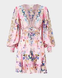 Palatial Pastels Button-Front Frill Dress