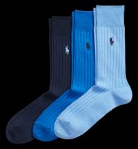 Polo Ralph Lauren - Lot de 3 paires de chaussettes en coton mélangé - Taille 43/46 - Multicolore