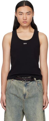 Off-White Black 'Off' Stamp Rib Tank Top