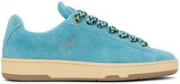 Lanvin Baskets Curb Lite bleues en suède