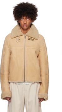 Entire Studios Beige 01 Shearling Jacket