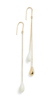 Isabel Marant Asymmetric Earrings Ecru One Size