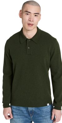 Norse Projects Roald Wool Cotton Rib Sweater Army Green XL