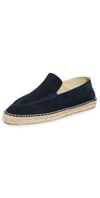 Manebi Suede Traveler Espadrilles Suede Patriot Blue Tonal 39