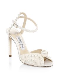 Women's Sacora 100MM Embellished Sandals - White - Size 11