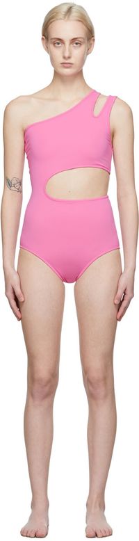 Pushbutton Justaucorps rose à découpes exclusif à SSENSE